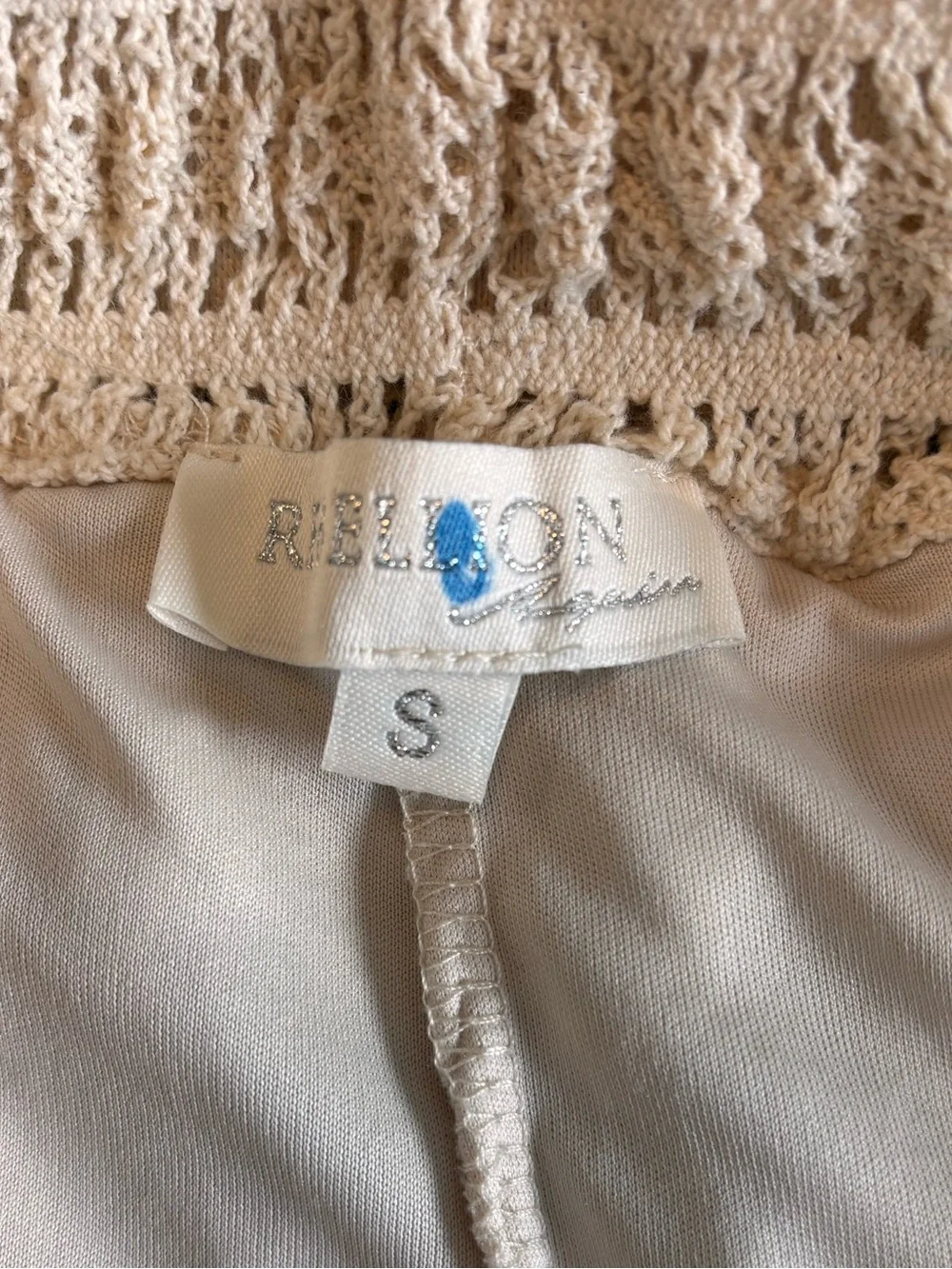 Boho Resort Crochet Shorts Floral Lace Open Knit Coastal Festival Size Small